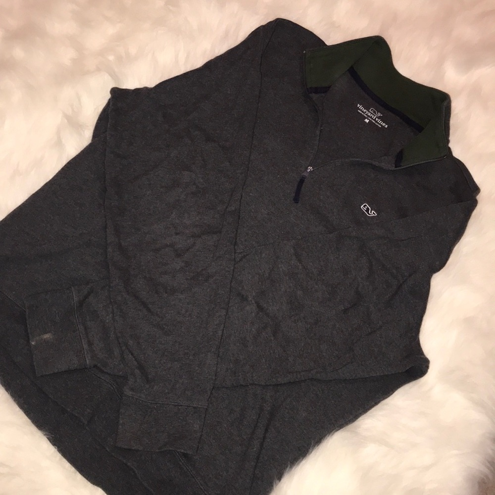 Vineyard Vines Gray Quarter Zip Sweatshirt